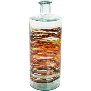 imageDeco 79 Glass Handmade Decorative Vase Blown Centerpiece Vases Set of 2 Flower Vases for Home Decoration 7quot W 10quot H BlueClear