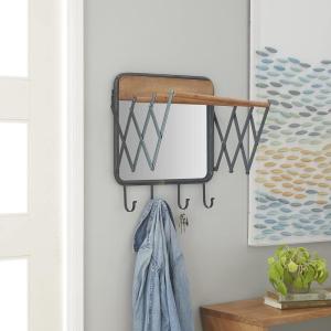 imageDeco 79 Industrial Metal Geometric Wall Hook 19quot x 14quot x 19quot Brown