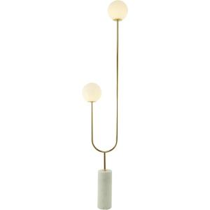 imageDeco 79 Marble Room Floor Lamp Orb 2 Light Standing Tall Lamp with Marble Base Tall Lamp 16quot x 7quot x 73quot GoldGold