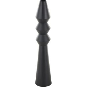 imageDeco 79 Metal Art Deco Fluted Vase 7quot x 7quot x 33quot BlackBlack