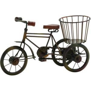 imageDeco 79 Metal Bike Decorative Sculpture Home Decor Statue with Wood Accents Accent Figurine 12quot x 6quot x 8quot Brown
