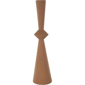 imageDeco 79 Metal Decorative Vase Art Deco Fluted Centerpiece Vase Flower Vase for Home Decoration 8quot x 8quot x 24quot BlackBrown