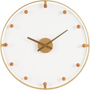 imageDeco 79 Metal Decorative Wall Clock Wall Clock for Home with Acrylic Face and Ball Accents Wall Clock for Room 28quot x 2quot x 28quot GoldGold