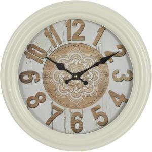 imageDeco 79 Metal Fluted Frame Wall Clock 14quot x 3quot x 14quot White