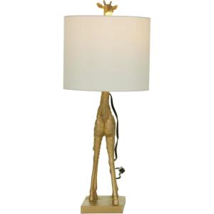 imageDeco 79 Polyresin Giraffe Room Table Lamp Accent Lamp Lamp 11quot x 10quot x 23quot Gold