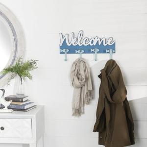 imageDeco 79 Rack Wall Hook 19quot L x 2quot W x 11quot H Blue