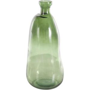 imageDeco 79 Recycled Glass Abstract Handmade Decorative Vase Curved Ombre Spanish Bottle Centerpiece Vase Flower Vase for Home Decoration 9quot x 9quot x 20quot GreenGreen