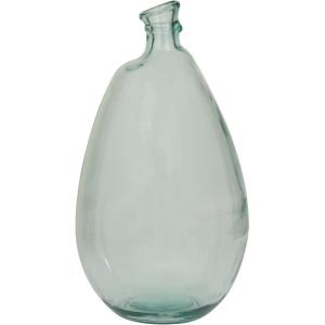 imageDeco 79 Recycled Glass Abstract Handmade Decorative Vase Curved Ombre Spanish Bottle Centerpiece Vase Flower Vase for Home Decoration 9quot x 9quot x 20quot GreenBlue