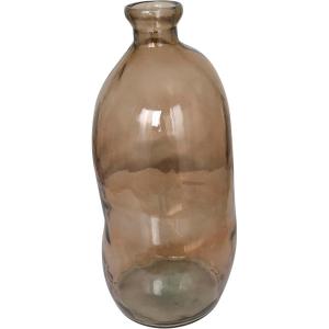 imageDeco 79 Recycled Glass Abstract Handmade Decorative Vase Curved Ombre Spanish Bottle Centerpiece Vase Flower Vase for Home Decoration 9quot x 9quot x 20quot GreenBrown