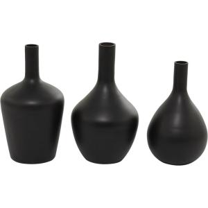 imageThe Novogratz Glass Decorative Vase Centerpiece Vase Flower Vase for Home Decoration 12quot x 12quot x 13quot BlackBlack