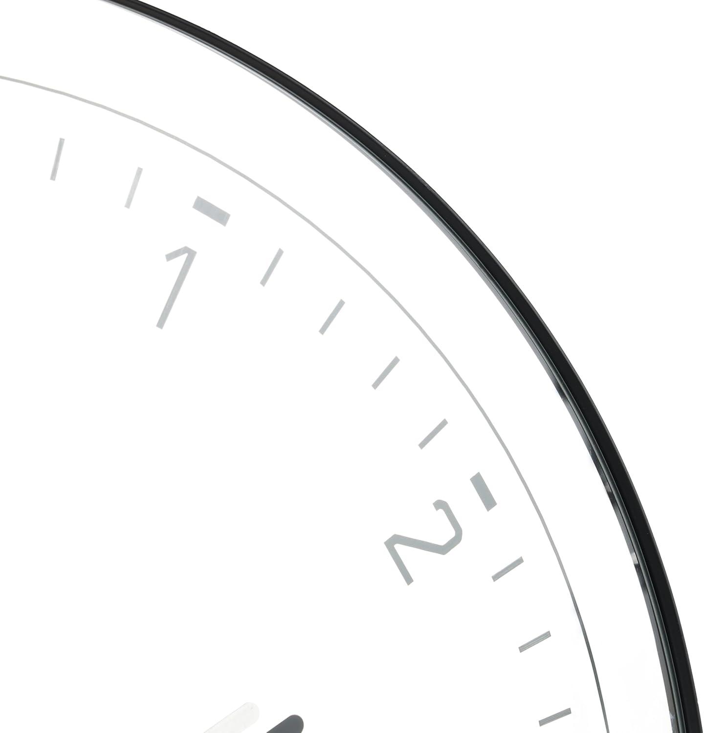 imageDeco 79 Glass Decorative Wall Clock LED Wall Clock for Home with Black Frame Wall Clock for Room 24quot x 1quot x 24quot Multi Colored
