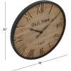 imageBenzara 95288 Wood Metal Wall Clock 36quot D