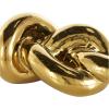 imageDeco 79 Ceramic Chain Decorative Sculpture 3 Link Home Decor Statue Accent Figurine 11quot x 7quot x 6quot SilverGold