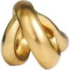 imageDeco 79 Ceramic Chain Decorative Sculpture 3 Link Home Decor Statue Accent Figurine 11quot x 7quot x 6quot SilverGold