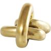 imageDeco 79 Ceramic Chain Decorative Sculpture 3 Link Home Decor Statue Accent Figurine 11quot x 7quot x 6quot SilverGold