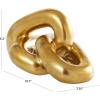imageDeco 79 Ceramic Chain Decorative Sculpture 3 Link Home Decor Statue Accent Figurine 11quot x 7quot x 6quot SilverGold