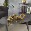 imageDeco 79 Ceramic Chain Decorative Sculpture 3 Link Home Decor Statue Accent Figurine 11quot x 7quot x 6quot SilverGold