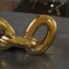 imageDeco 79 Ceramic Chain Decorative Sculpture 3 Link Home Decor Statue Accent Figurine 11quot x 7quot x 6quot SilverGold