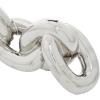 imageDeco 79 Ceramic Chain Decorative Sculpture 3 Link Home Decor Statue Accent Figurine 11quot x 7quot x 6quot SilverSilver