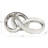 imageDeco 79 Ceramic Chain Decorative Sculpture 3 Link Home Decor Statue Accent Figurine 11quot x 7quot x 6quot SilverSilver
