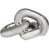 imageDeco 79 Ceramic Chain Decorative Sculpture 3 Link Home Decor Statue Accent Figurine 11quot x 7quot x 6quot SilverSilver