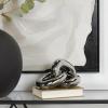 imageDeco 79 Ceramic Chain Decorative Sculpture 3 Link Home Decor Statue Accent Figurine 11quot x 7quot x 6quot SilverSilver