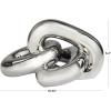 imageDeco 79 Ceramic Chain Decorative Sculpture 3 Link Home Decor Statue Accent Figurine 11quot x 7quot x 6quot SilverSilver