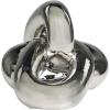 imageDeco 79 Ceramic Chain Decorative Sculpture 3 Link Home Decor Statue Accent Figurine 11quot x 7quot x 6quot SilverSilver