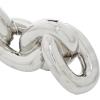 imageDeco 79 Ceramic Chain Decorative Sculpture 3 Link Home Decor Statue Accent Figurine 11quot x 7quot x 6quot SilverSilver