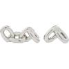 imageDeco 79 Ceramic Chain Decorative Sculpture 3 Link Home Decor Statue Accent Figurine 11quot x 7quot x 6quot SilverSilver