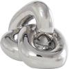 imageDeco 79 Ceramic Chain Decorative Sculpture 3 Link Home Decor Statue Accent Figurine 11quot x 7quot x 6quot SilverSilver