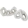 imageDeco 79 Ceramic Chain Decorative Sculpture 3 Link Home Decor Statue Accent Figurine 11quot x 7quot x 6quot SilverSilver