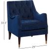 imageDeco 79 Fabric Tufted Accent Chair 30quot x 32quot x 34quot BrownBlue