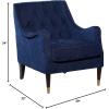 imageDeco 79 Fabric Tufted Accent Chair 30quot x 32quot x 34quot BrownBlue