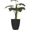 imageDeco 79 Faux Foliage Monstera Artificial Plant with Black Tapered Pot 28quot x 22quot x 27quot Green28 x 22 x 27