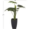 imageDeco 79 Faux Foliage Monstera Artificial Plant with Black Tapered Pot 28quot x 22quot x 27quot Green28 x 22 x 27