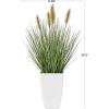 imageDeco 79 Faux Foliage Onion Grass Artificial Plant with Black Plastic Pot 16quot x 15quot x 19quot Green12 x 12 x 20