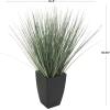 imageDeco 79 Faux Foliage Onion Grass Artificial Plant with Black Plastic Pot 16quot x 15quot x 19quot Green1ft 7in