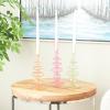 imageDeco 79 Glass Bubble Inspired Candle Holder Set of 3 3quot W 10quot H Multi Colored