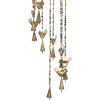 imageDeco 79 Metal Birds Windchime with Glass Beads and Cone Bells 7quot x 7quot x 26quot Gold