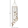 imageDeco 79 Metal Birds Windchime with Glass Beads and Cone Bells 7quot x 7quot x 26quot Gold