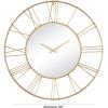 imageDeco 79 Metal Decorative Wall Clock Open Frame Wall Clock for Home with Center Mirror Wall Clock for Room 30quot x 2quot x 30quot GoldGold