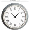 imageDeco 79 Metal Decorative Wall Clock Wall Clock for Home with Beaded Accents Wall Clock for Room 23quot x 3quot x 23quot White