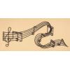 imageDeco 79 Metal Musical Notes Home Wall Decor Wavy Wall Sculpture Wall Art 49quot x 1quot x 21quot BlackBlack