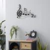 imageDeco 79 Metal Musical Notes Home Wall Decor Wavy Wall Sculpture Wall Art 49quot x 1quot x 21quot BlackBrown