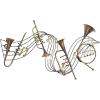 imageDeco 79 Metal Musical Notes Home Wall Decor Wavy Wall Sculpture Wall Art 49quot x 1quot x 21quot BlackBrown