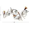 imageDeco 79 Metal Musical Notes Home Wall Decor Wavy Wall Sculpture Wall Art 49quot x 1quot x 21quot BlackBrown