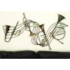 imageDeco 79 Metal Musical Notes Home Wall Decor Wavy Wall Sculpture Wall Art 49quot x 1quot x 21quot BlackBrown