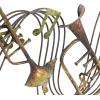 imageDeco 79 Metal Musical Notes Home Wall Decor Wavy Wall Sculpture Wall Art 49quot x 1quot x 21quot BlackBrown