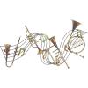 imageDeco 79 Metal Musical Notes Home Wall Decor Wavy Wall Sculpture Wall Art 49quot x 1quot x 21quot BlackBrown